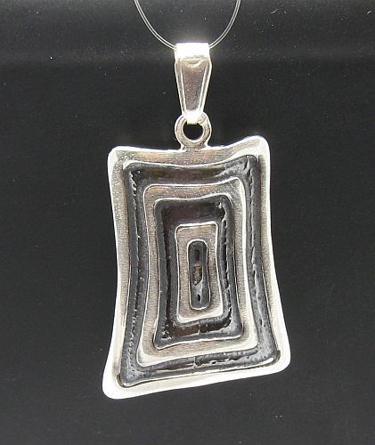 Sterling Silver Pendant Stamped Genuine Solid 925 Nickel Free Handmade Empress