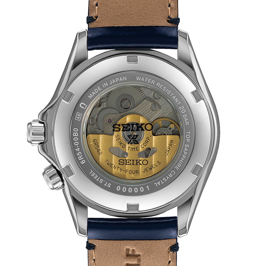 Seiko Prospex SPB377J1 Alpinist Blue Dial GMT Leather 200m Automatic