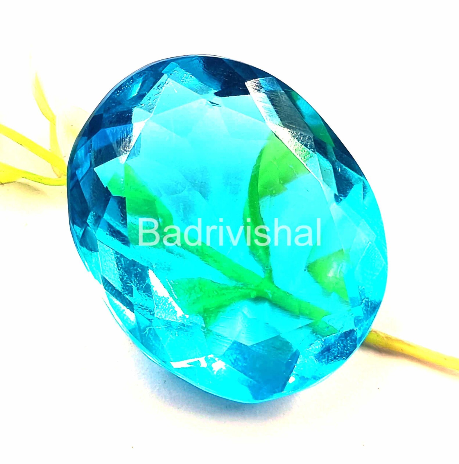 Sky-Blue London Topaz 112 Ct Oval Cut Lab-Created Certified Loose Gemstone 4JUE