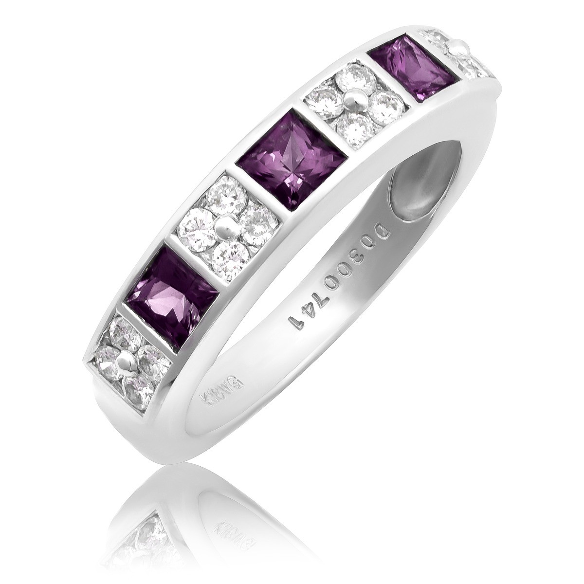 Untreated Alexandrite 0.74 cts in Platinum Ring w 0.30 cts Diamonds / GIA Report