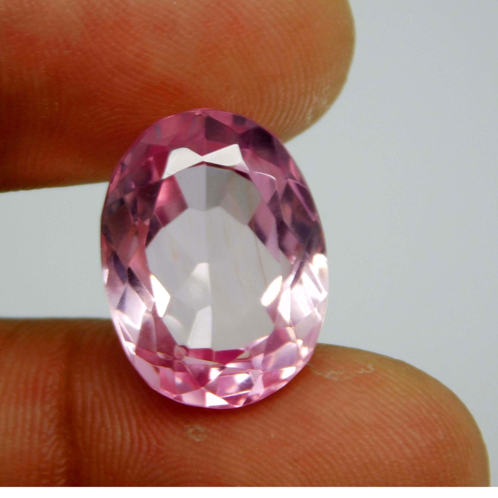 Natural Unheated Peach Pink Morganite Madagascar 18.80 Ct Gemstone Full Fire
