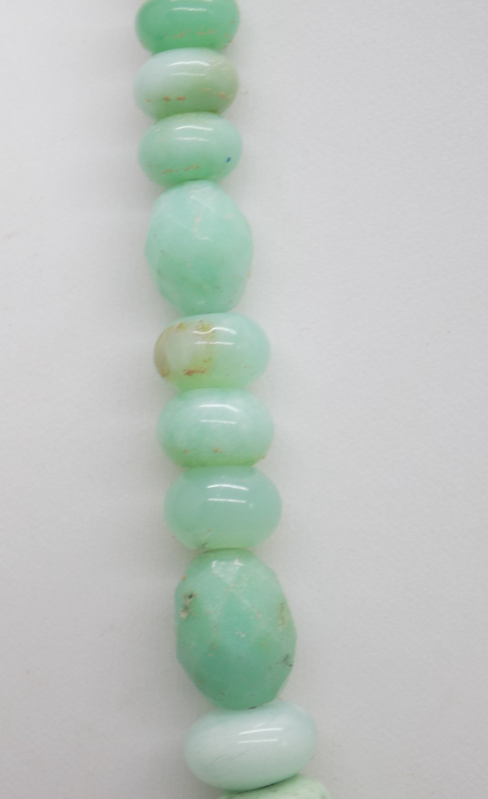 DTR Mine Finds By Jay King Mint Green Chrysoprase 925 Sterling graduated Necklac