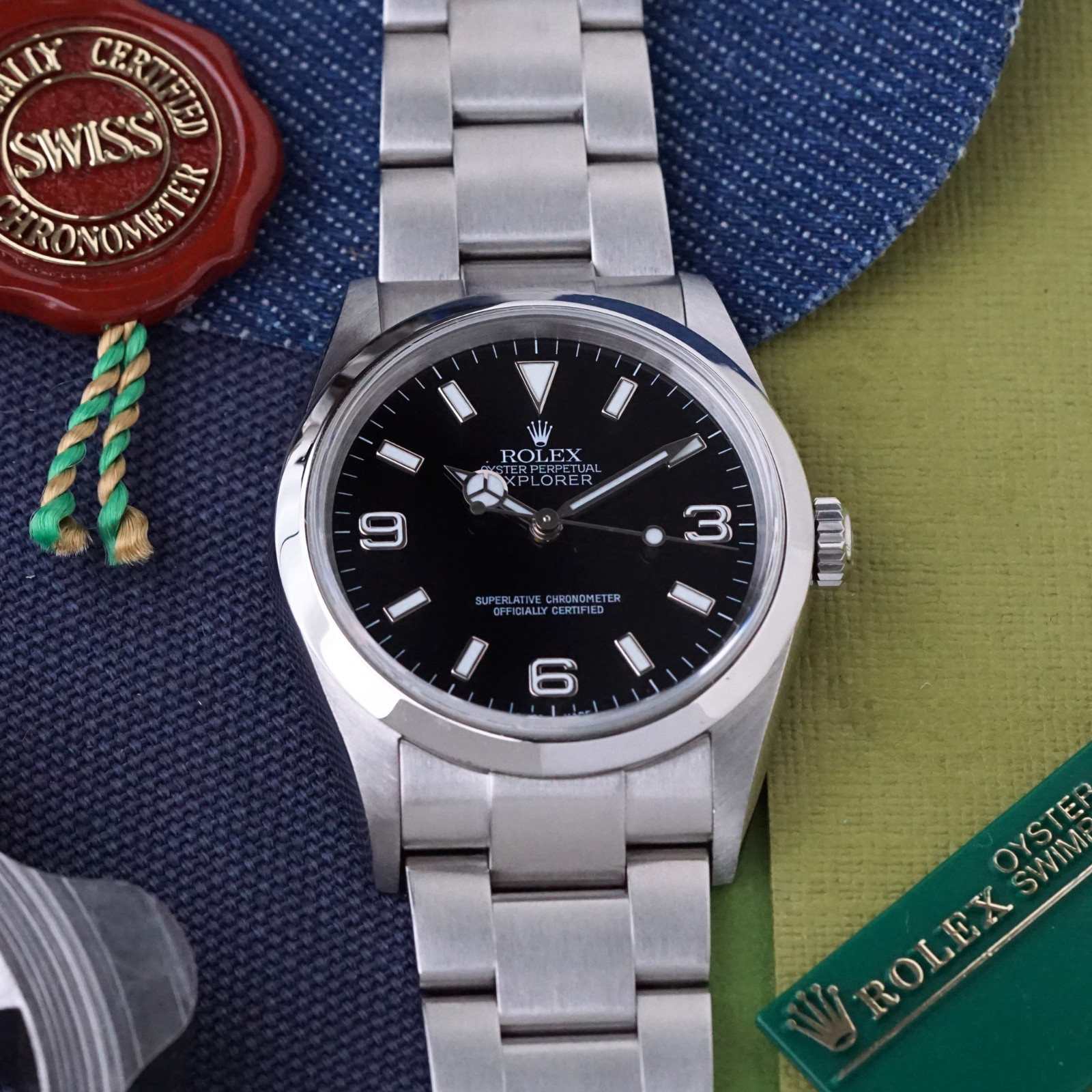 Rolex Explorer I 2003 Papers Ref. 114270 Stainless Steel Box Books Tags Complete