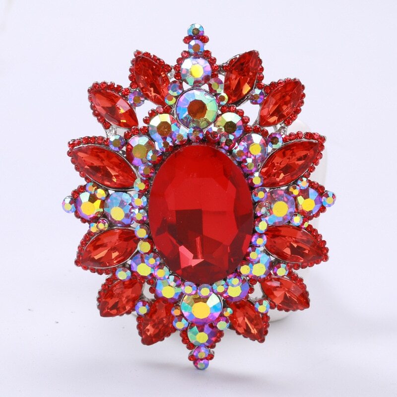 Women Crystal Rhinestone Brooches Badges Pins Vintage Party Banquet Jewelry Gift