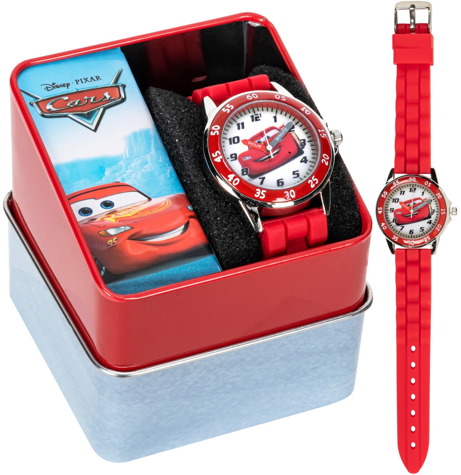 Disney Cars Kids Watch Time Teacher Adjustable Strap Safe Non Toxic Learning