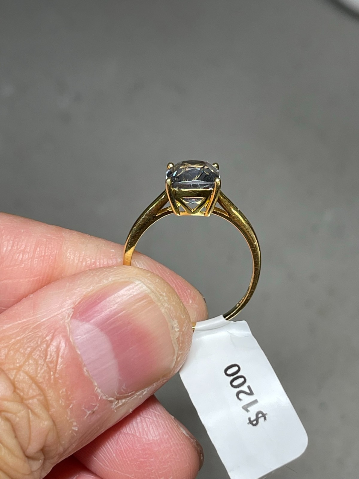 18K Gold Ring Natural Unheated Mogok Blue spinel Burma