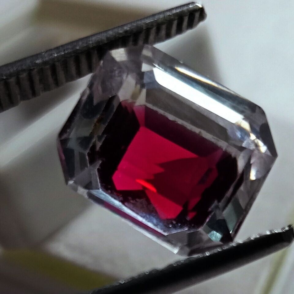 Natural Bi-Color Pitambari Sapphire Emerald Cut 8CT+ Loose Certified Gemstone