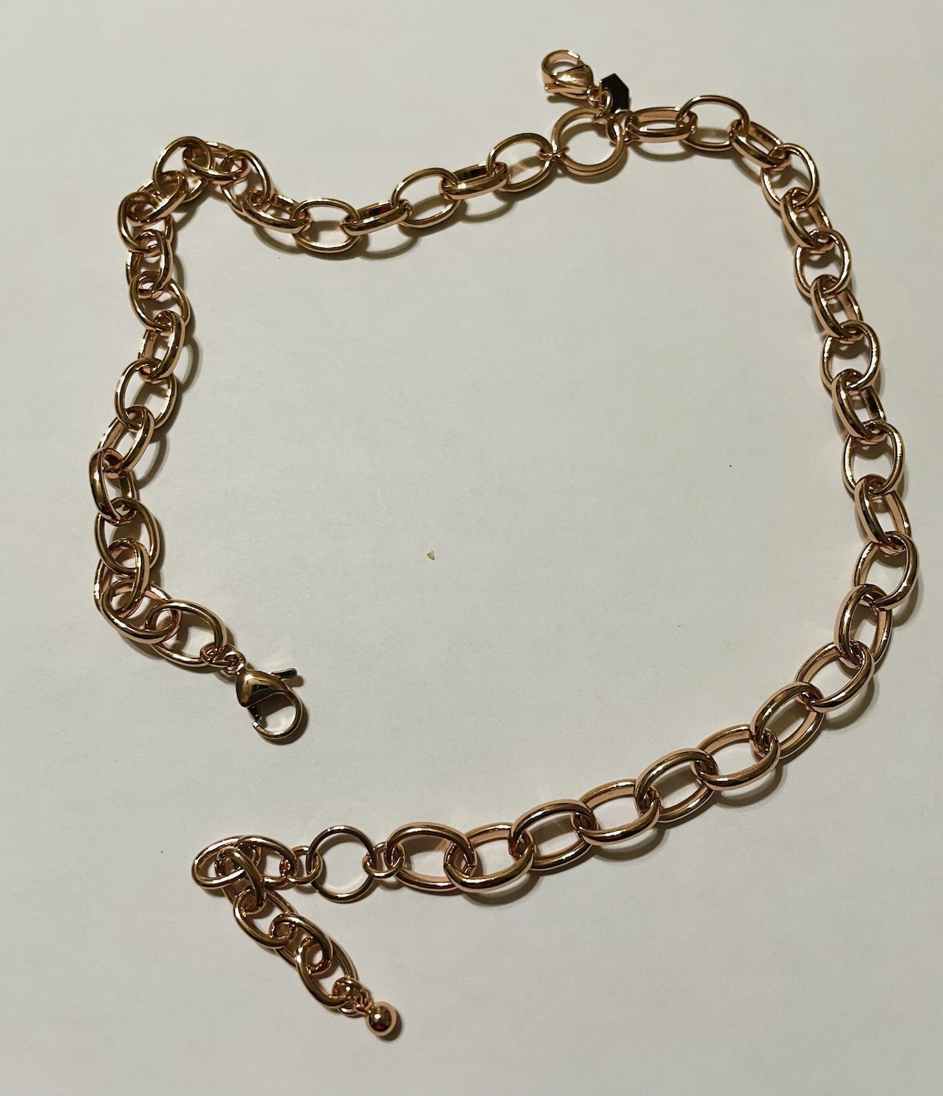 Origami Owl Rose Gold Large Oval Link Chain Retired 18-20 Inch Hard To Find