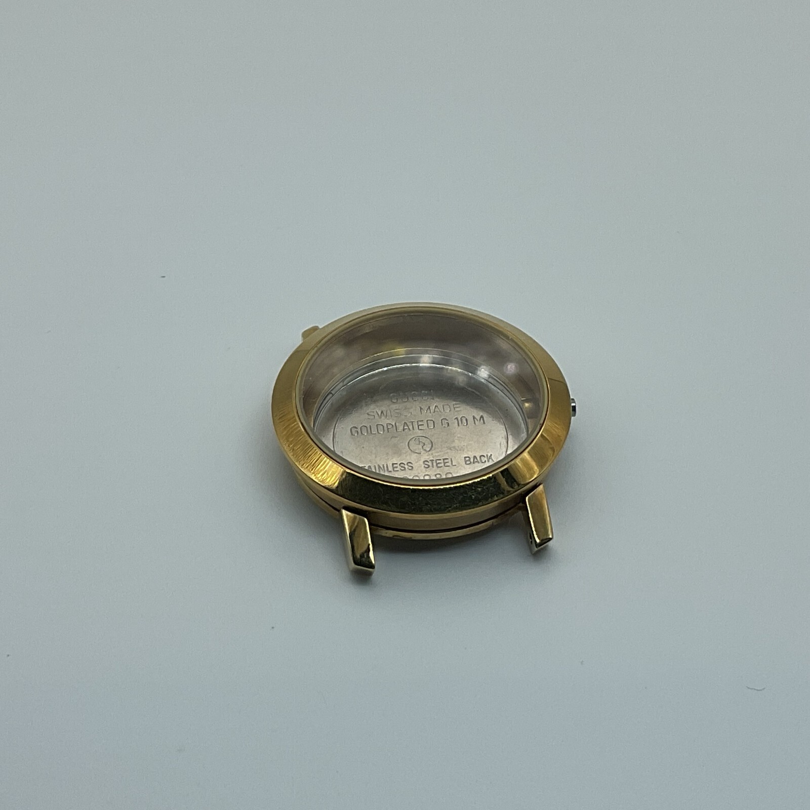 NOS GUCCI 2200L YELLOW GOLD PLATED COMPLETE WATCH CASE