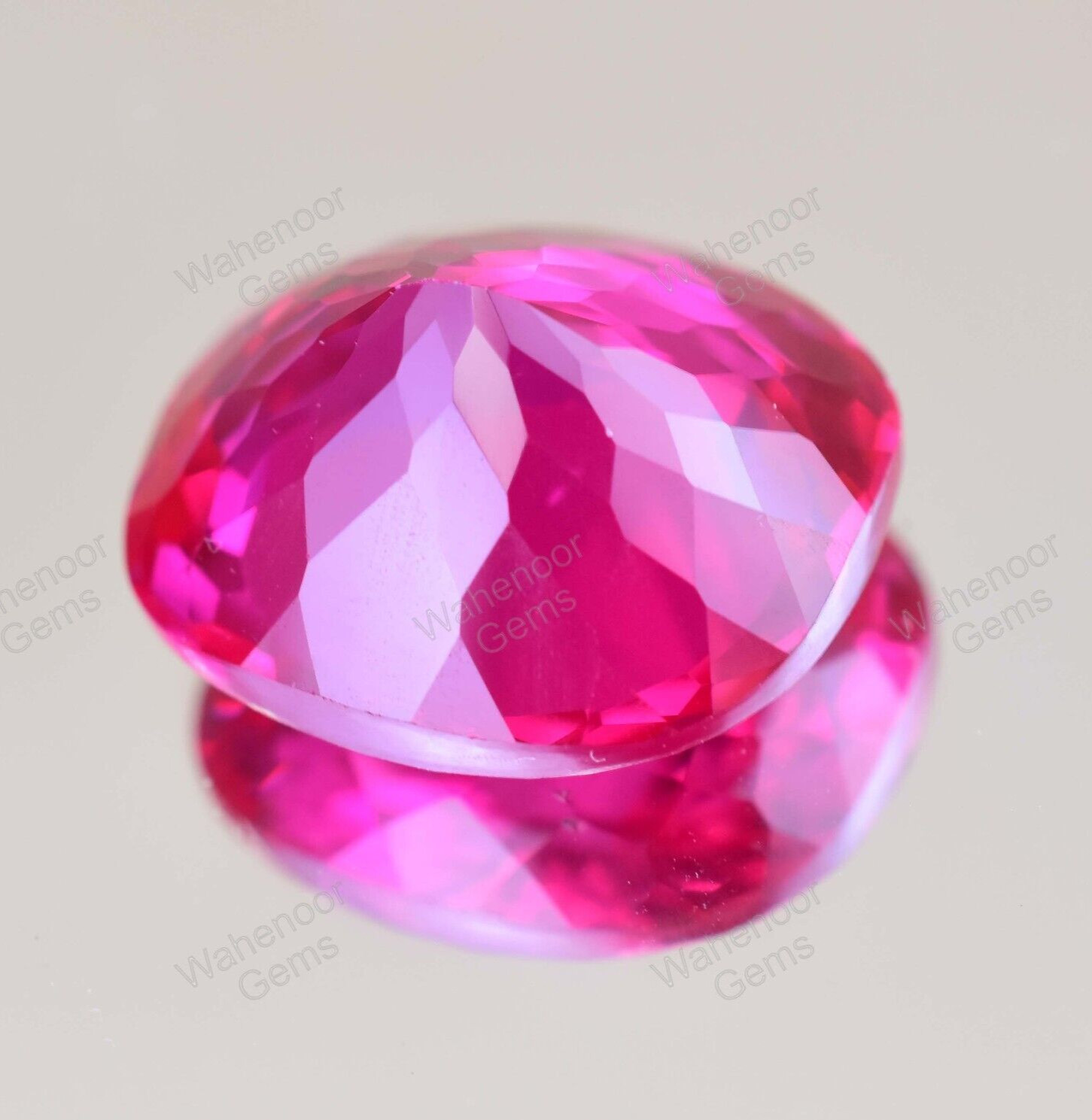 Natural Rose Red Ruby 28.75 Ct Cushion CERTIFIED Rare Loose Gemstone
