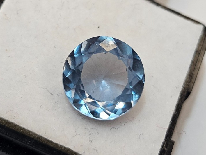 Top Quality Blue Round Cut Aquamarine 5 Ct Loose Gemstone For Ring Making