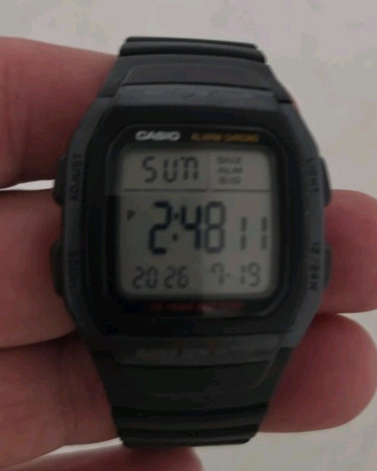 Casio 3239 W-96H Men’s Alarm Chronograph Digital Watch WR 50M Black Resin