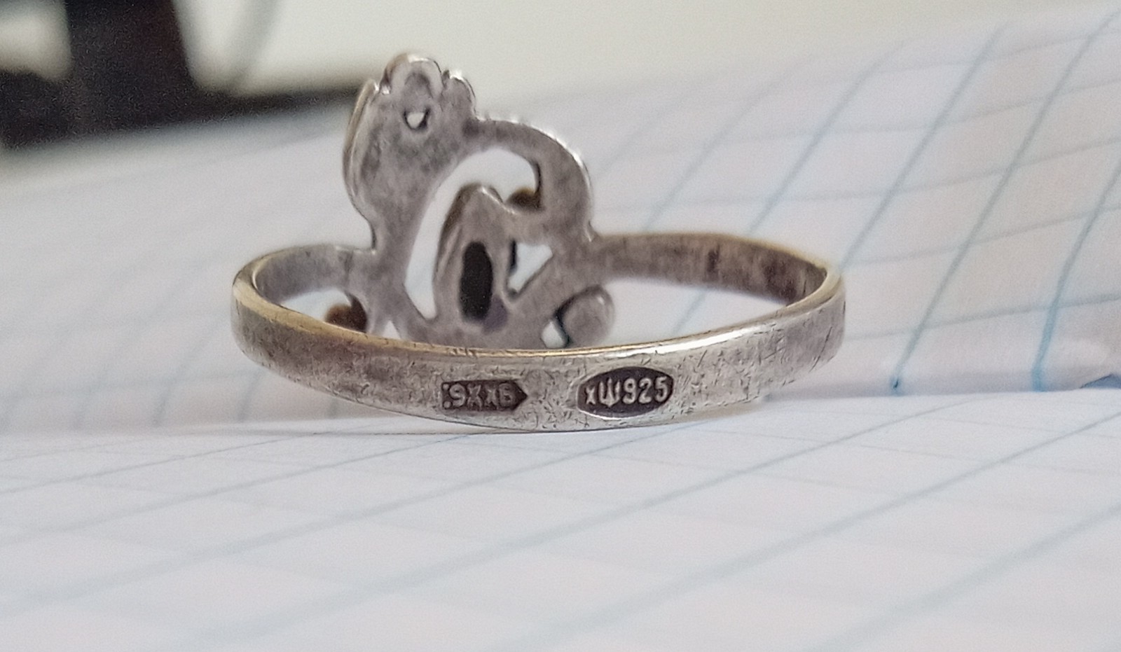 Vintage Beautiful Ring Sterling Silver 925 test Ukraine Women’s Jewelry size 8.5