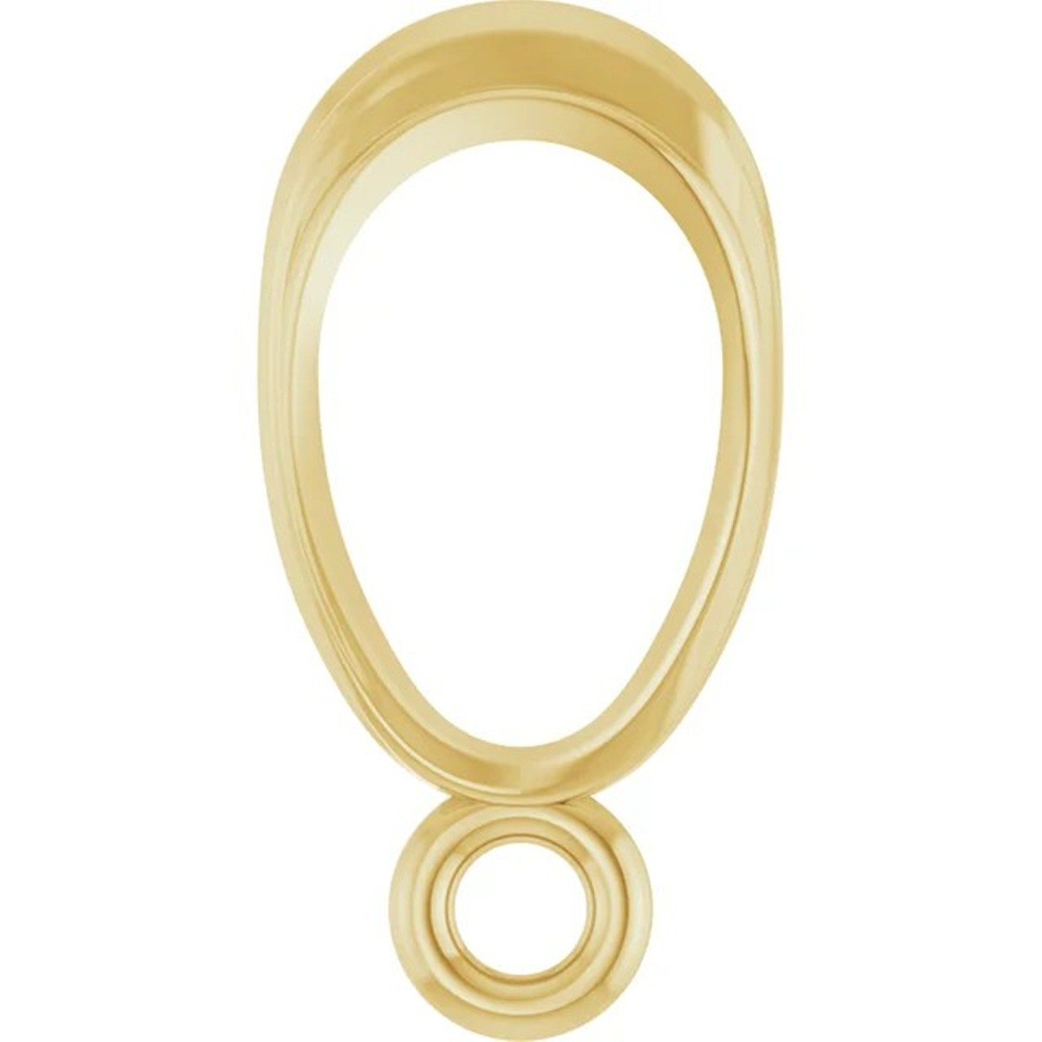 Pendant Bail 14K Yellow Gold Tapered Fluted Simplicity Closed Loop 3 Sizes USA