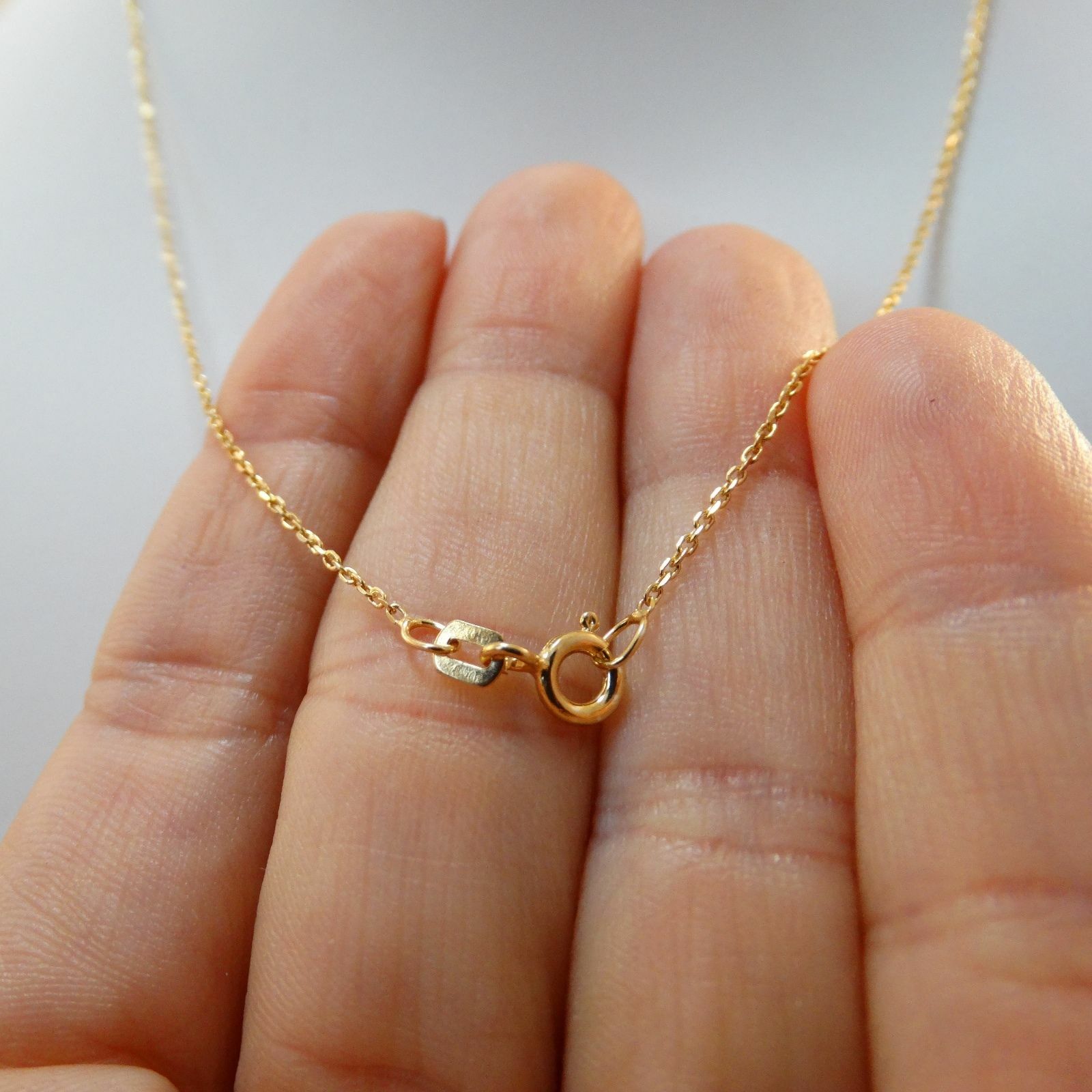 Yellow Gold Plated 925 Sterling Silver 1.2mm Cable Rolo Chain – 16″ or 18″