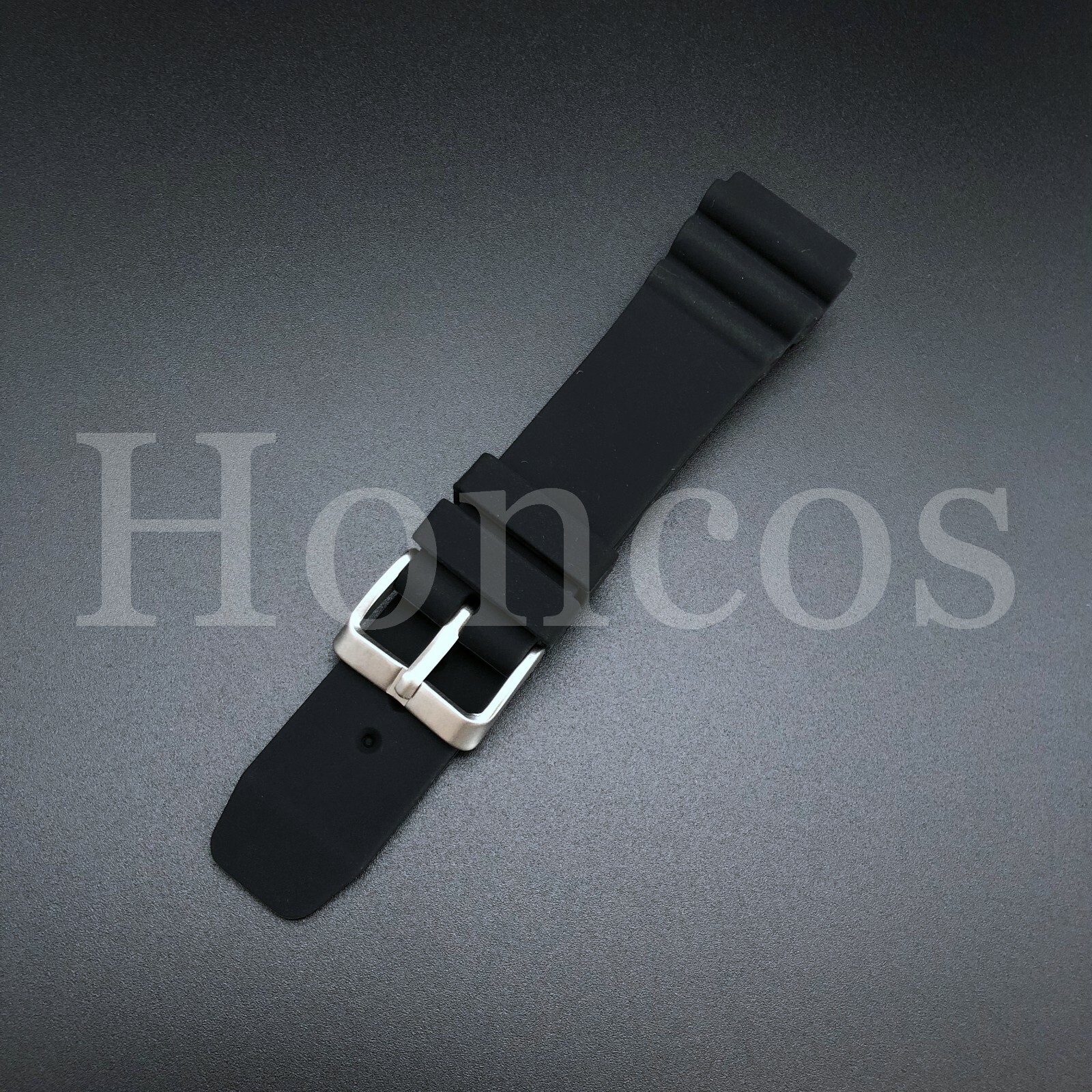 4F24ZZ 22mm Black Rubber Band + Pins | SKX Pro Diver Watch Strap Fits For Seiko