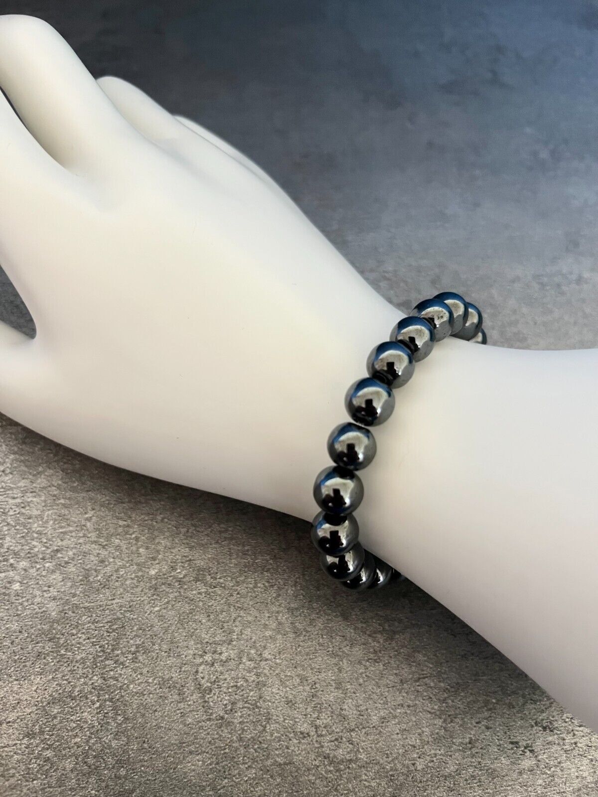 HEMATITE Bracelet Stretch Fit Handmade Crystal Gemstone 8/10mm 7-9 Inches