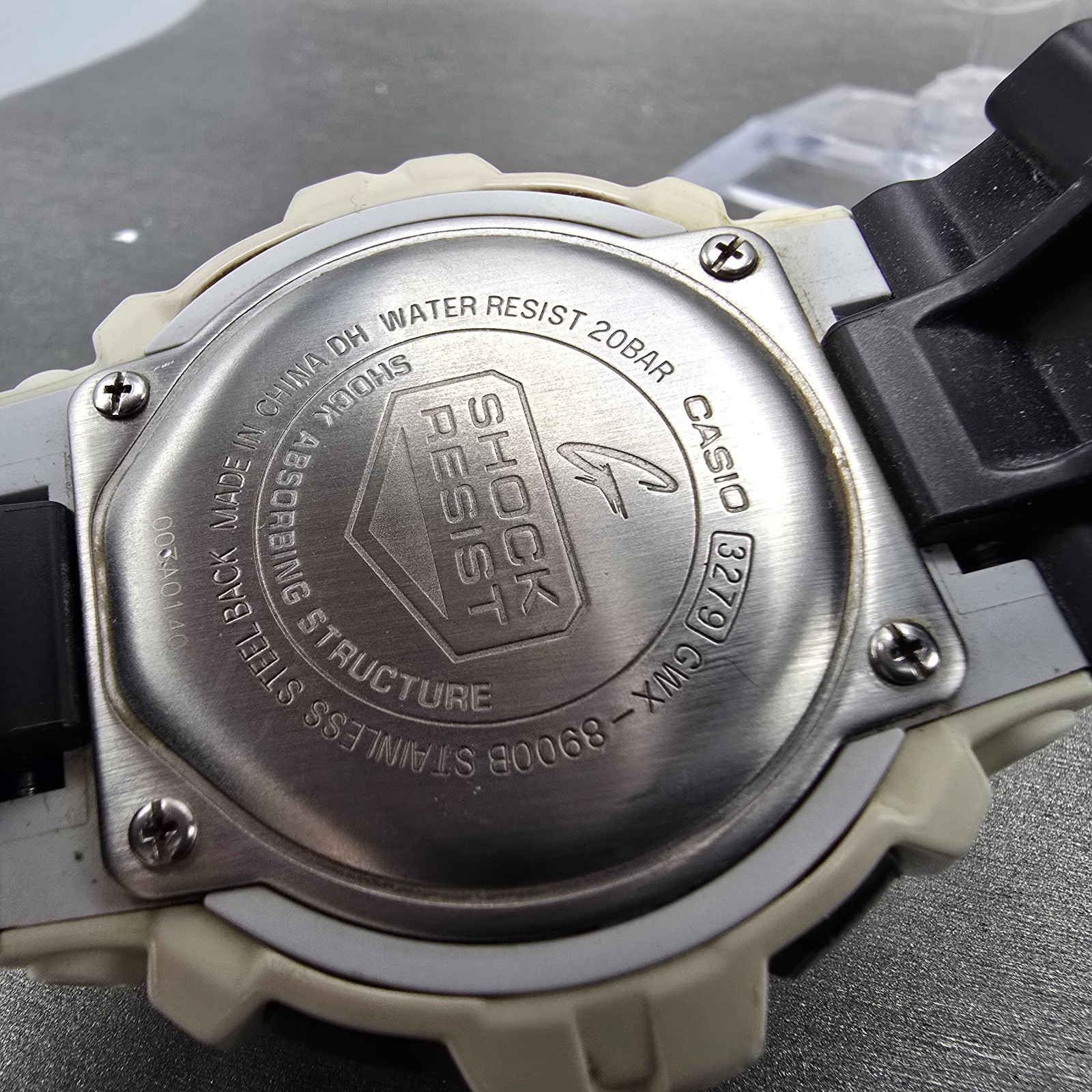Casio G-Shock GWX-8900B Watch Men 53mm White Black Alarm Chronograph Solar Runs