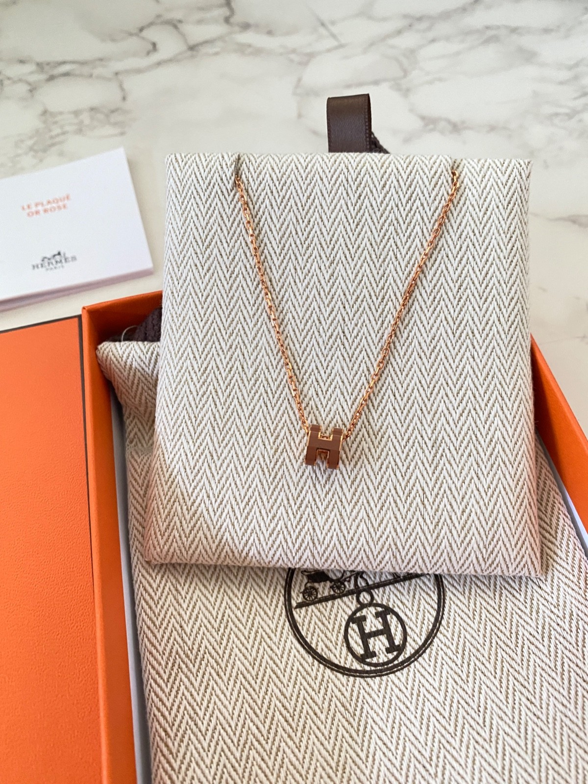 New Authentic Hermes Mini Pop H Pendant Necklace Accessory Jewellery Jewelry