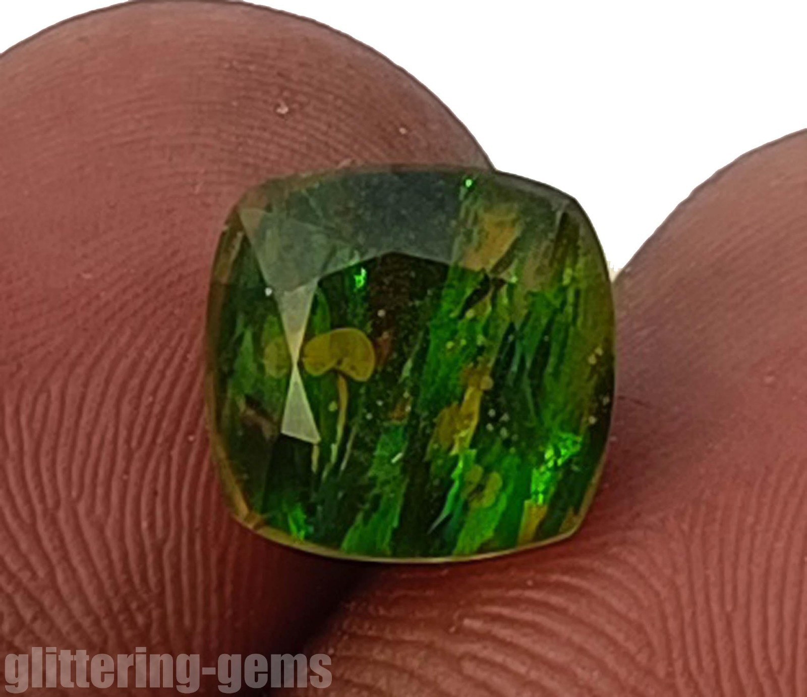 Brilliant 5.35Ct Natural Sphene Titanite Cushion Cut IGL Full Fire Gemstone 5DNC