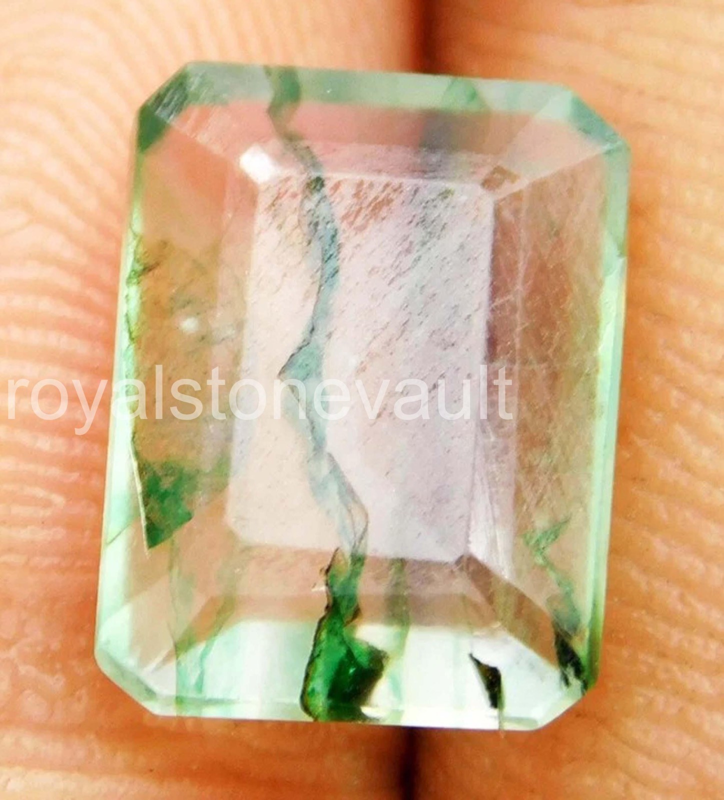 Natural 5.00 Carat Colombian Green Emerald Cut Certified Loose Gemstone ” 5DOJ