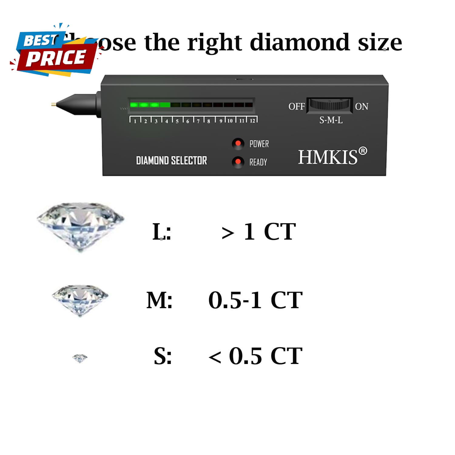 Diamond Tester Pen, Professional Jewelry Diamond Tester with 60X Jewelry Loupe M