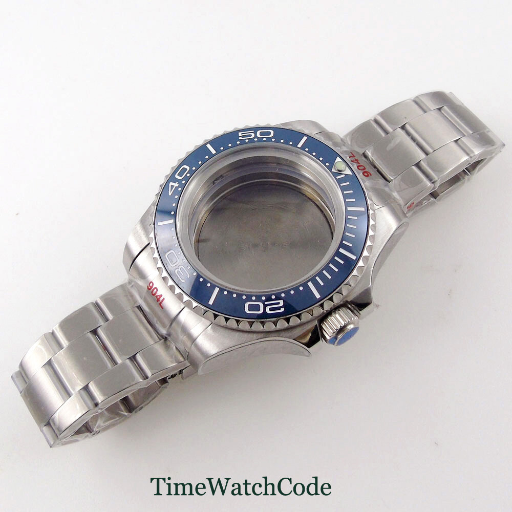 43mm Mens Watch Case Fit Miyota 8215 821A NH35A ETA 2824 2836 PT5000 DG2813 316L