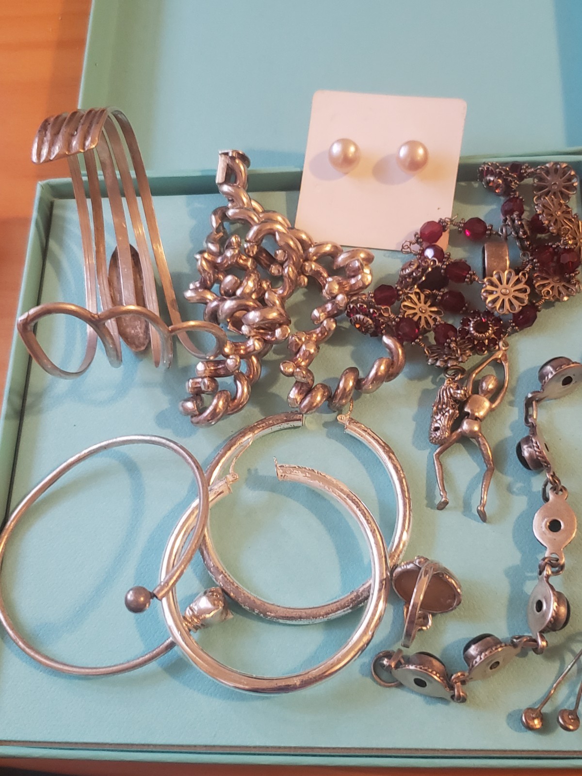 Sterling Silver Jewelry Lot Vintage Native American Collection Read Description