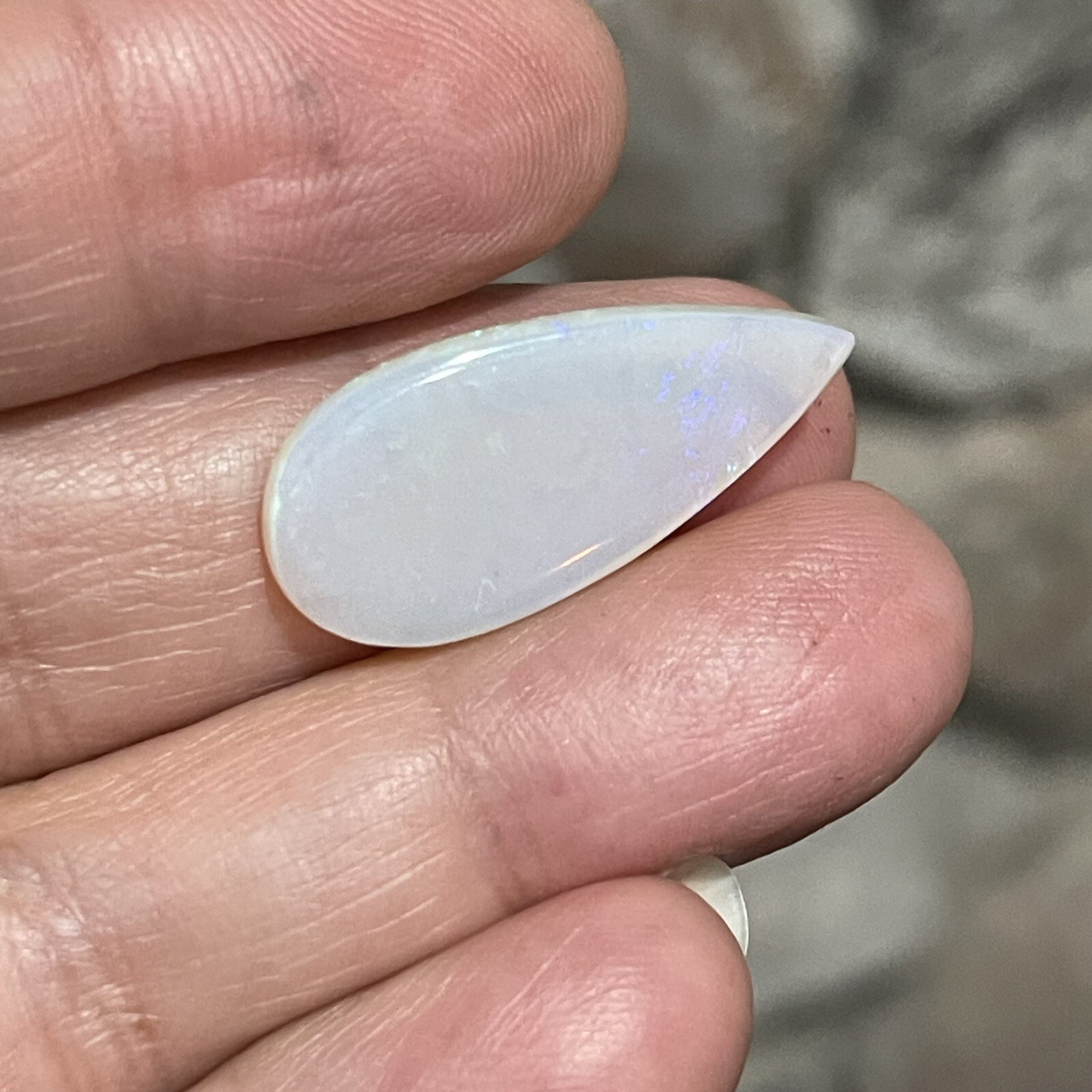 8.15ct 27.4c12.6×3.7mm Fine Australian Crystal Pipe Opal Teardrop Cabochon Gem
