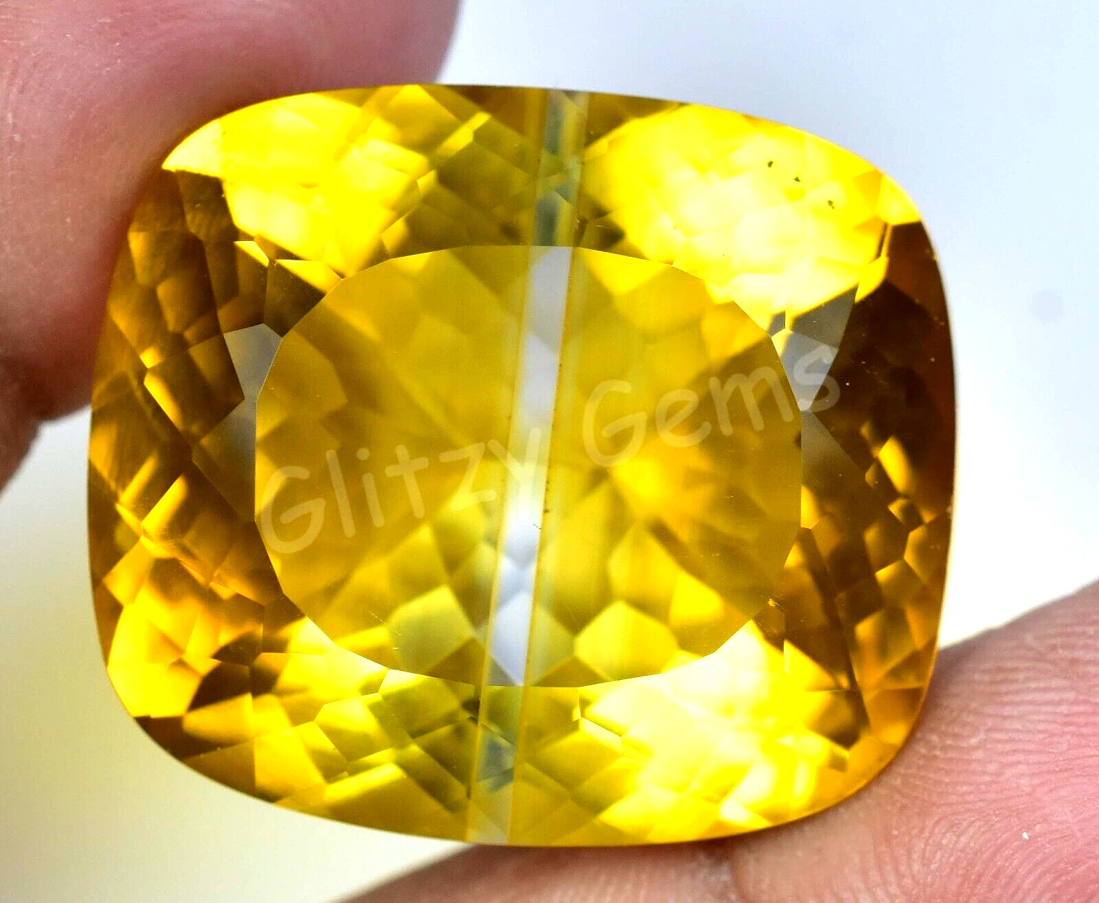 Natural Big Size Bi-Color (Yellow) Tourmaline 66.1 Ct Cushion Certified Gemstone