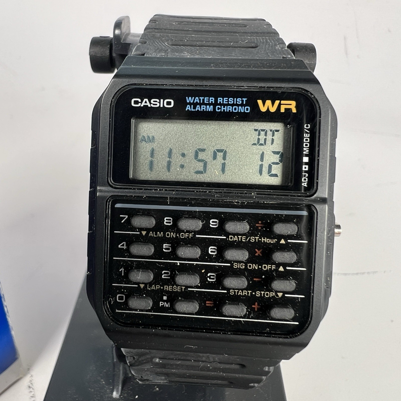 Casio Quartz 8-Digit Calculator Resin Band 35mm Watch CA53W-1 EUC W/ Box Papers