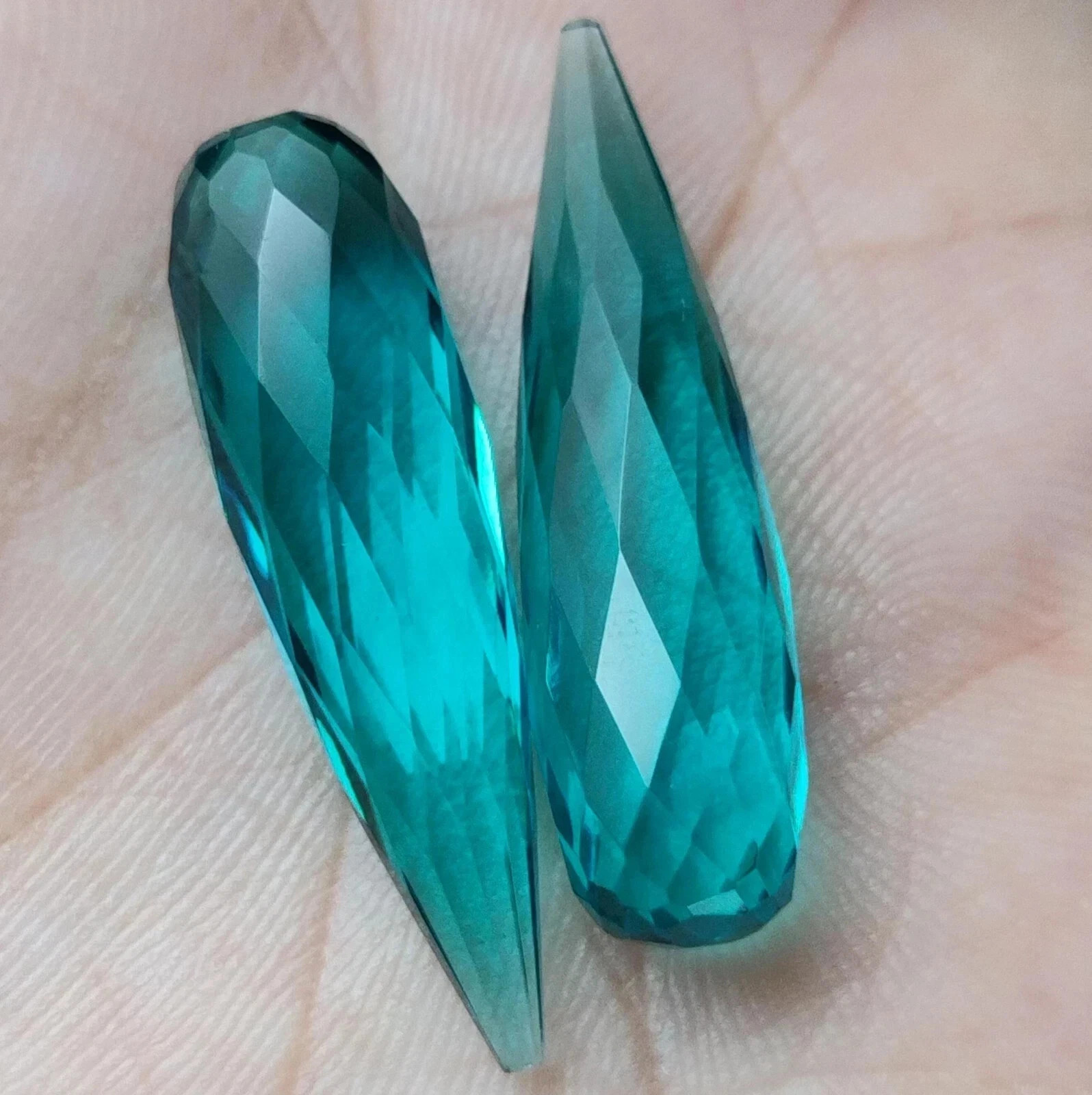 120 Ct 2 pcs GIE Certified Natural Brazilian Blue Topaz Fancy cut Loose Gemstone