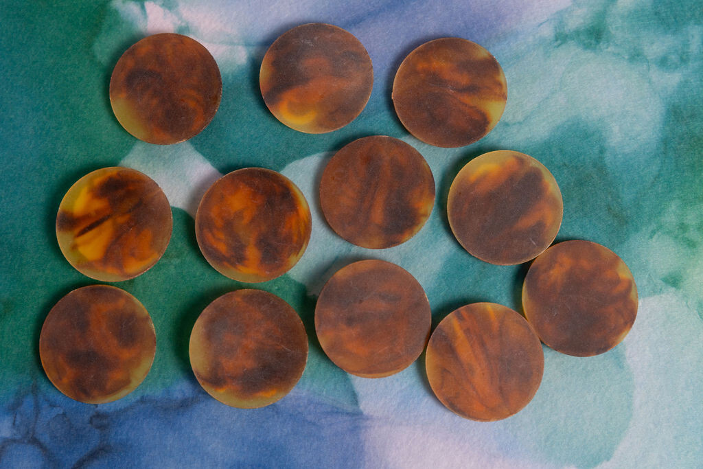 12 VINTAGE New Astrology Birth Signs of Zodiac 44.2 mm Molded Cabochons Cameo