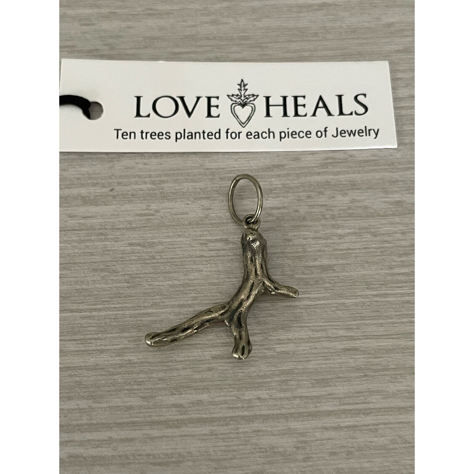 Love Heals Be Creative Jewelry Ojai CA White Bronze Branch Charm LH10