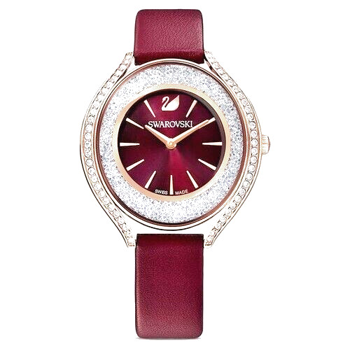 Swarovski 5558637 Crystalline Oval Rose Tone Burgundy/Red Women’s Watch
