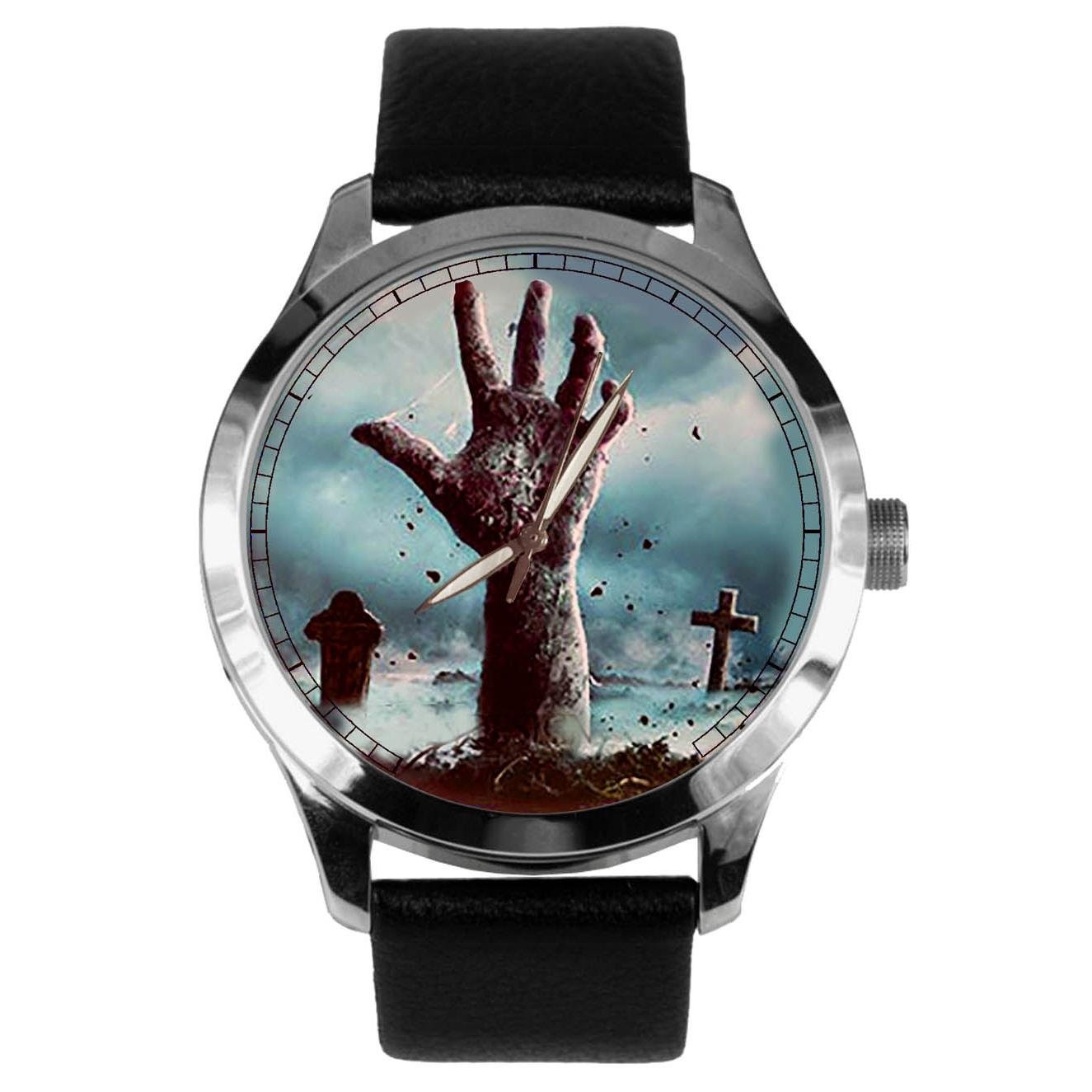 Zombie Hand Horror 1970s Retro Hollywood Art Solid Brass Collectible Gift Watch