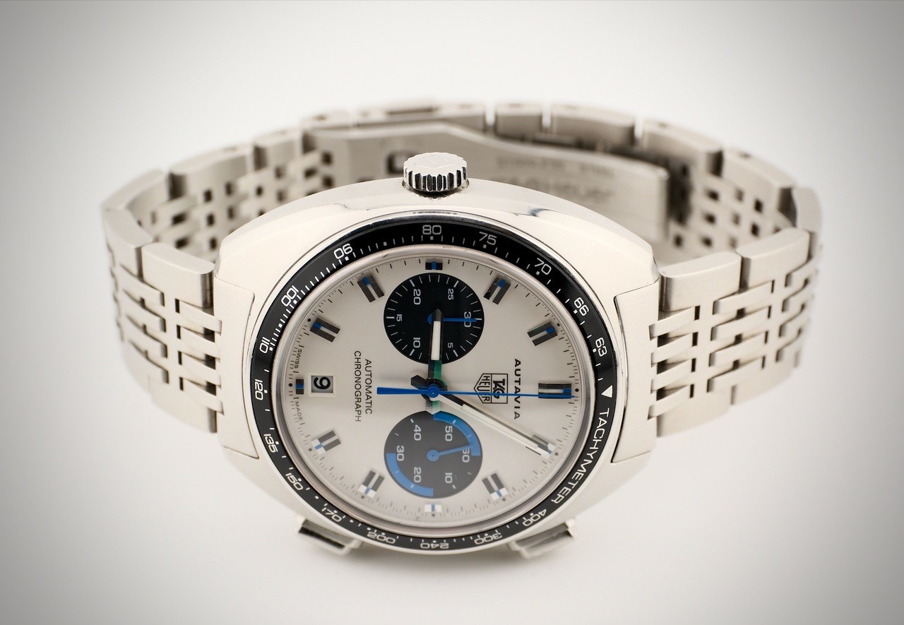 TAG HEUER Autavia chronograph “Jo Siffert” Re-Edition, Box + extra straps