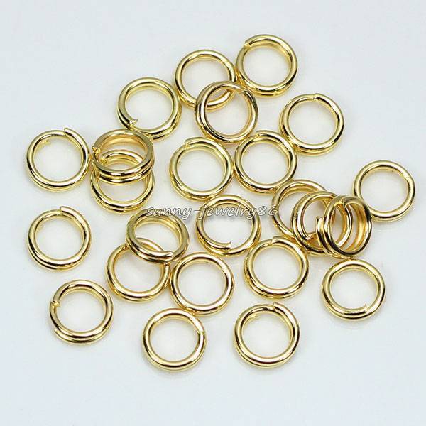 Wholesale!1000pcs 4,5,6,7,8,10mm Metal Double Split Jump Rings Silver/Gold Plt