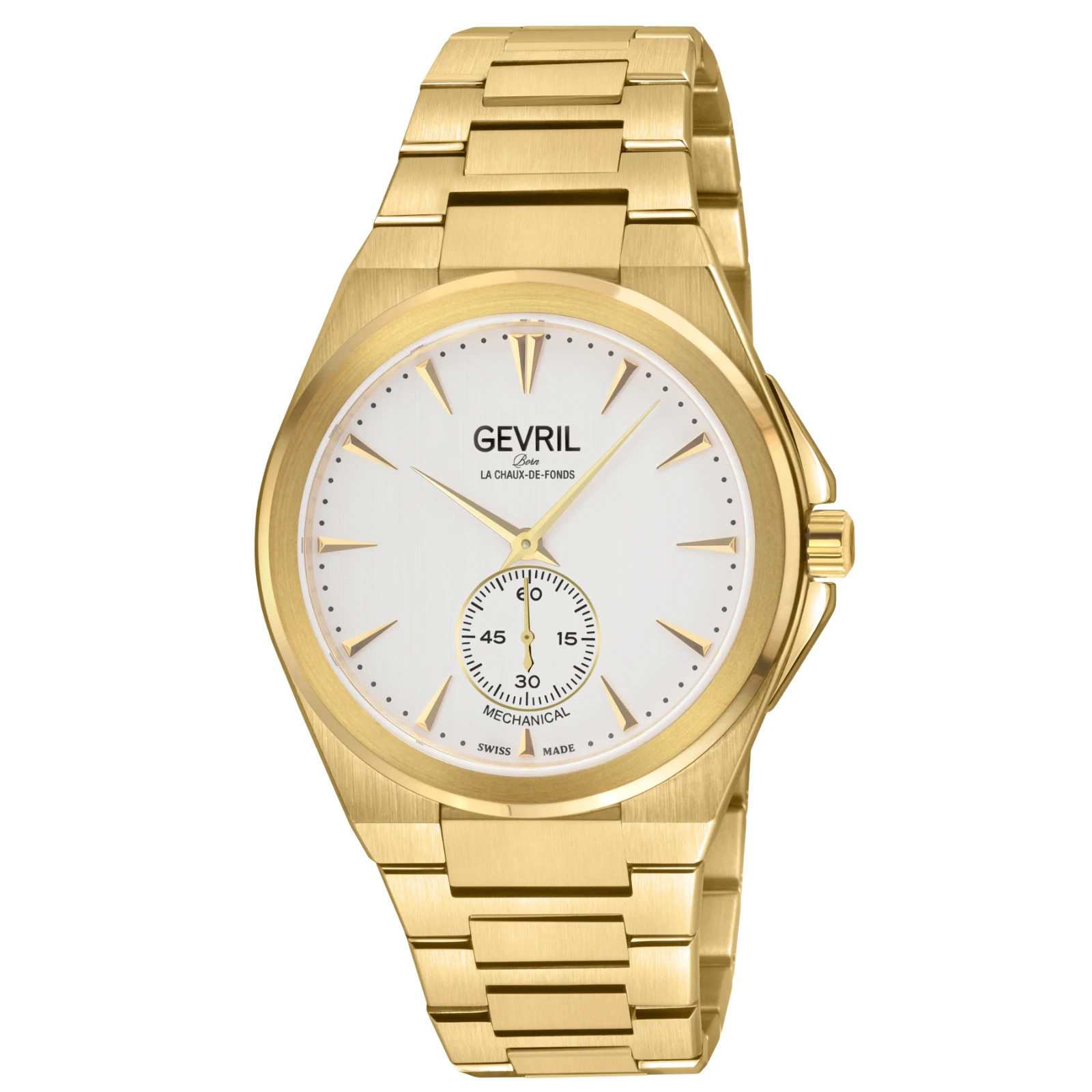 Gevril Men’s 49912B Montauk Sub Dial Swiss Made ETA 7001 Gold IP 40mm Watch