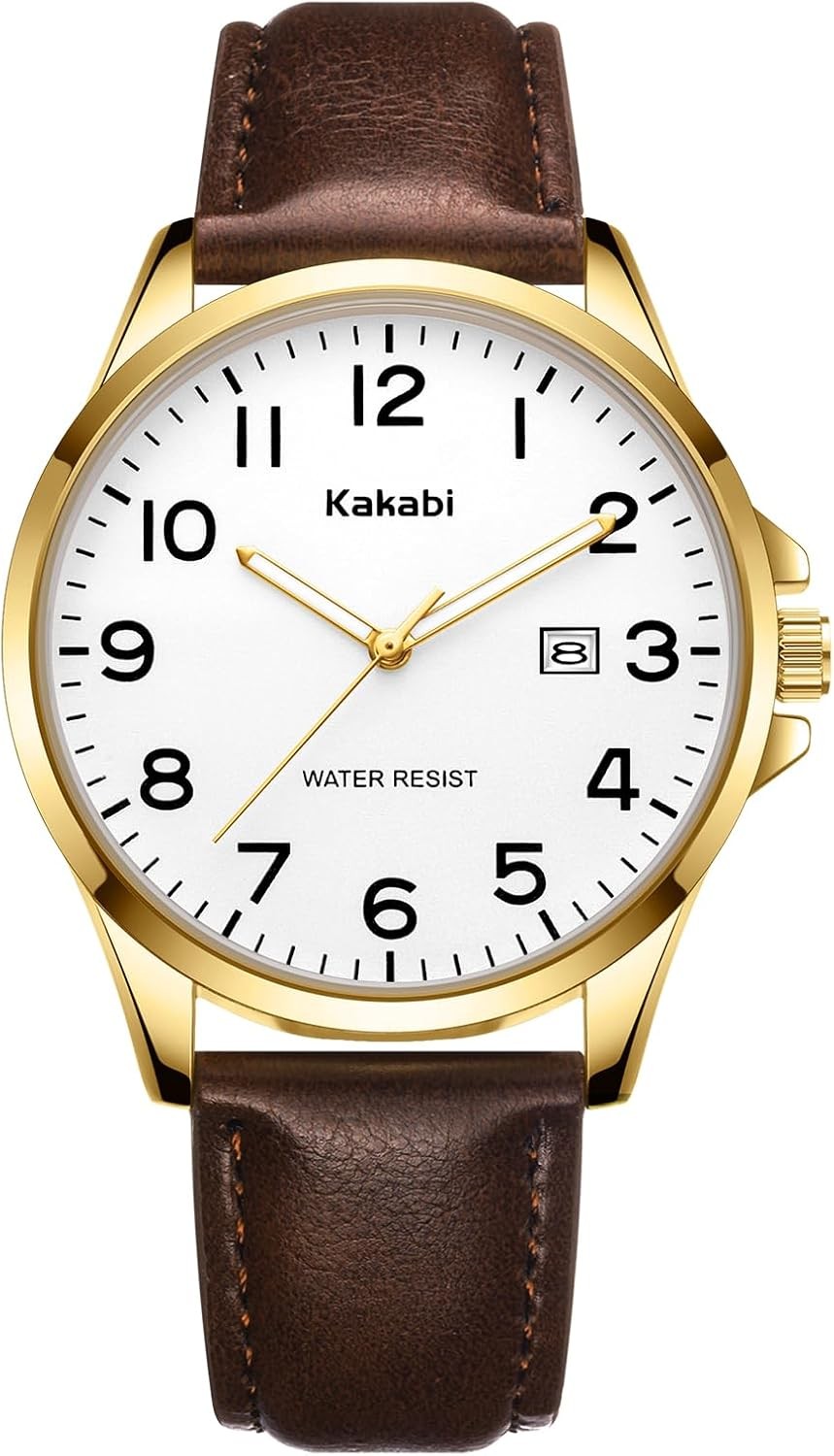 Watch for Men, Fashion Minimalist Wrist Watch Waterproof Quartz Analog Date with