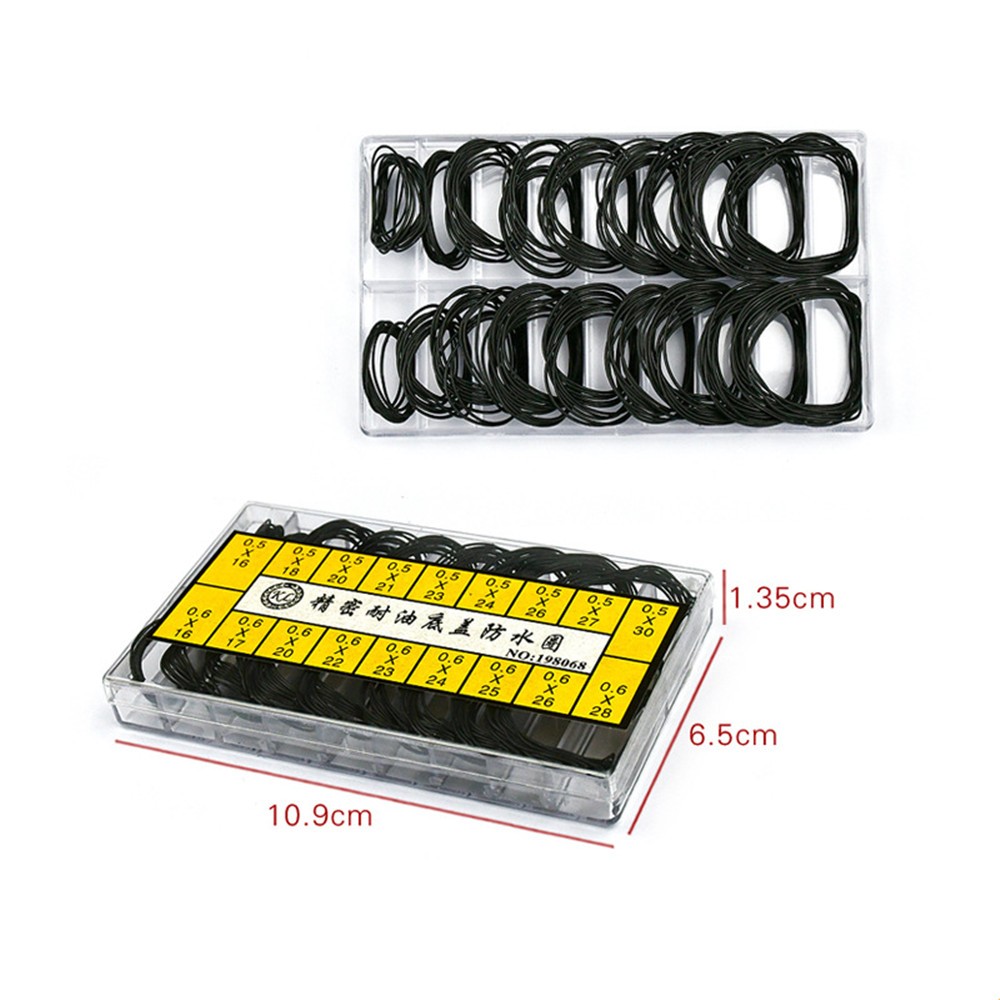 200Pcs Replacement Rubber 0.5mm 0.6mm O-ring watch washer waterproof Washer I