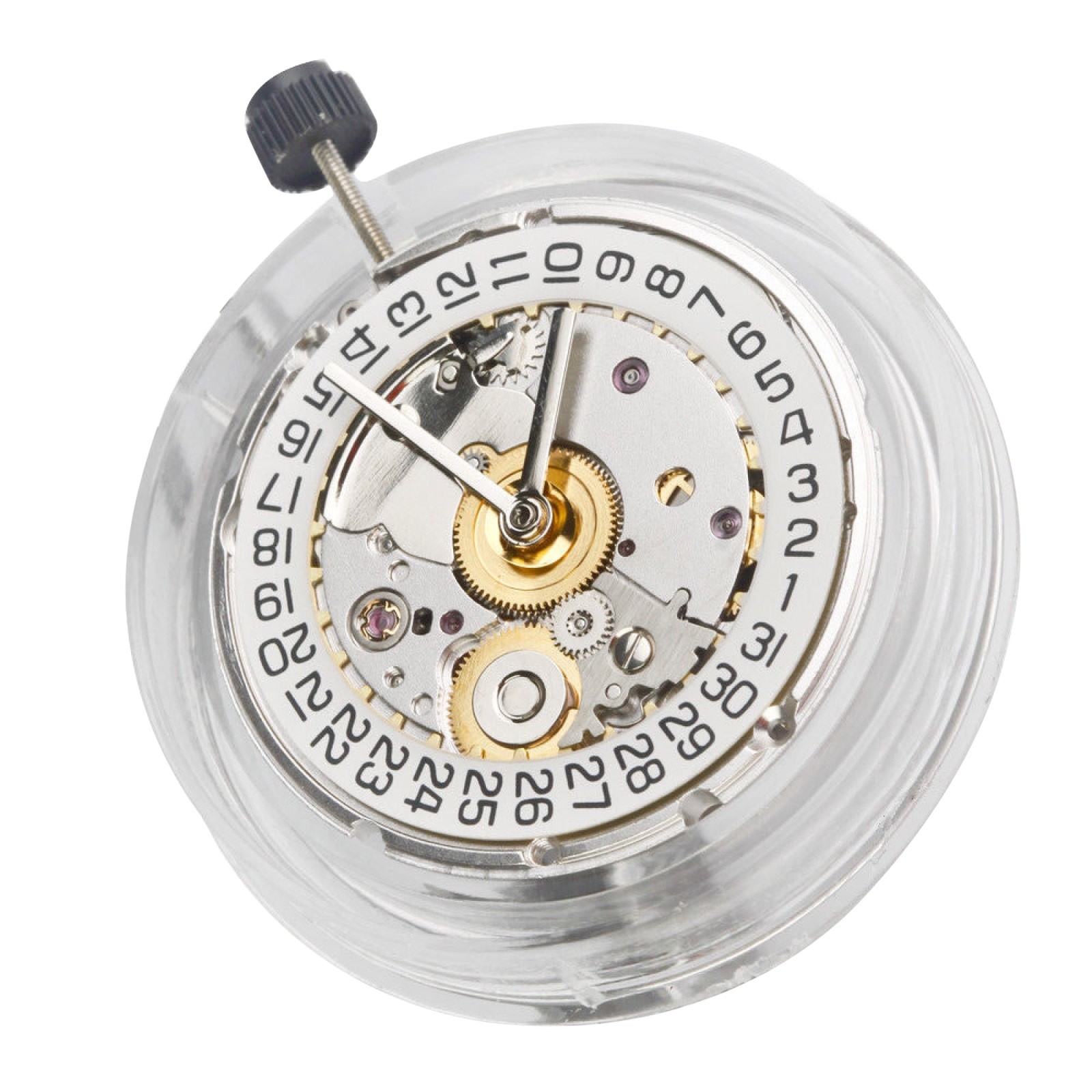 White Retro Clone 25 Jewels Automatic Watch Movement For ETA 2824 2824-2 B