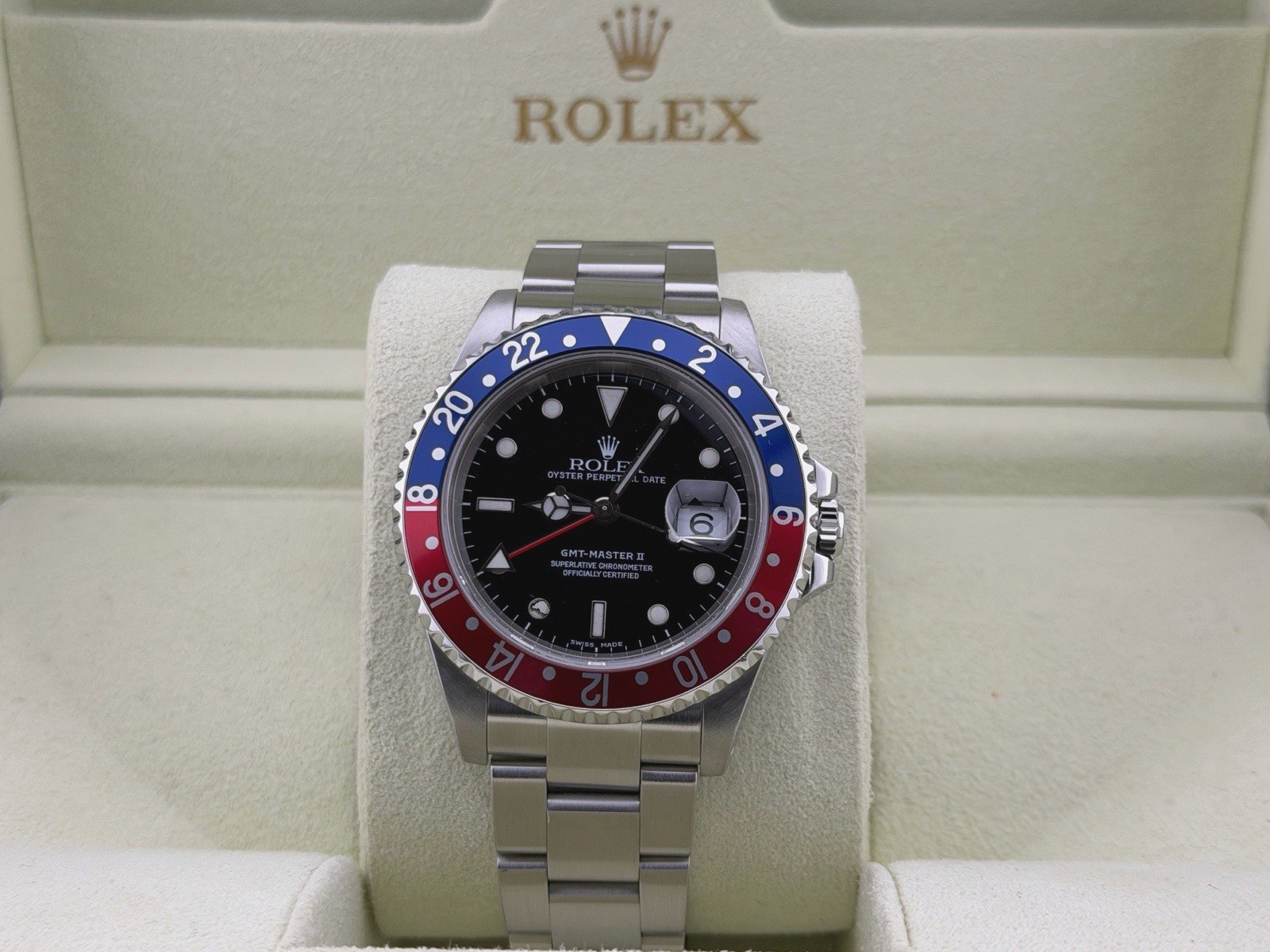 Rolex GMT Master II Pepsi 16710 40mm Red and Blue Bezel Stainless Steel
