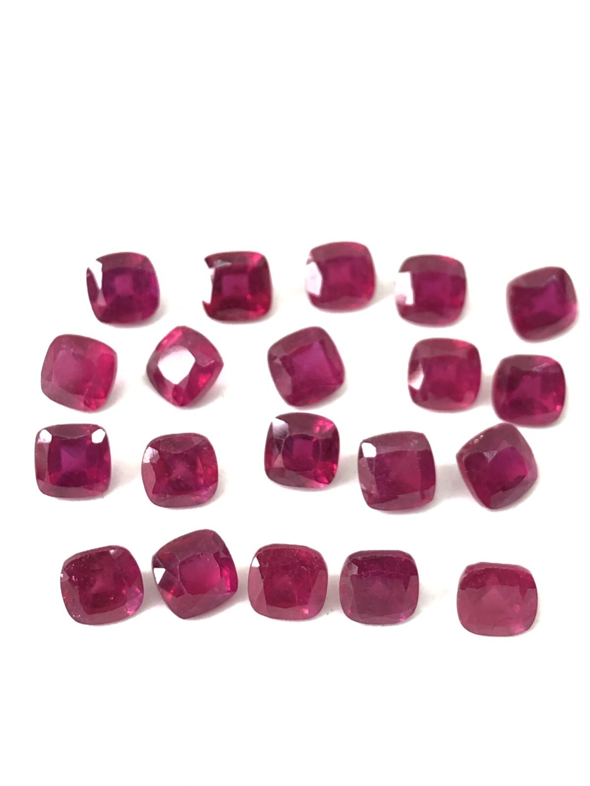 Ruby Square Cushion Cut Size 3mm, 4mm, 5mm, 6mm, 7mm, 8mm, 9mm, 10mm,11mm & 12mm