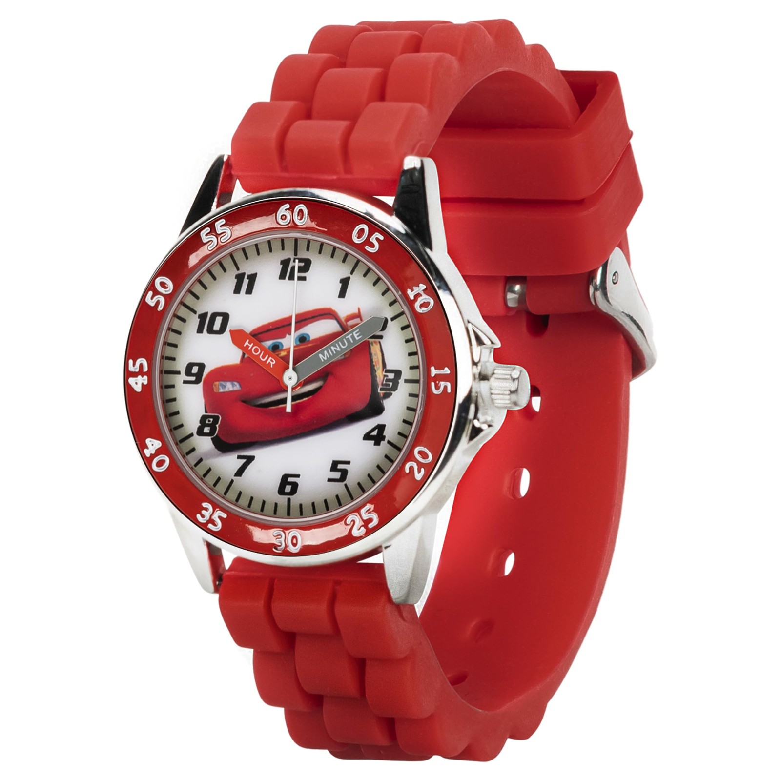 Disney Cars Kids Watch Time Teacher Adjustable Strap Safe Non Toxic Learning
