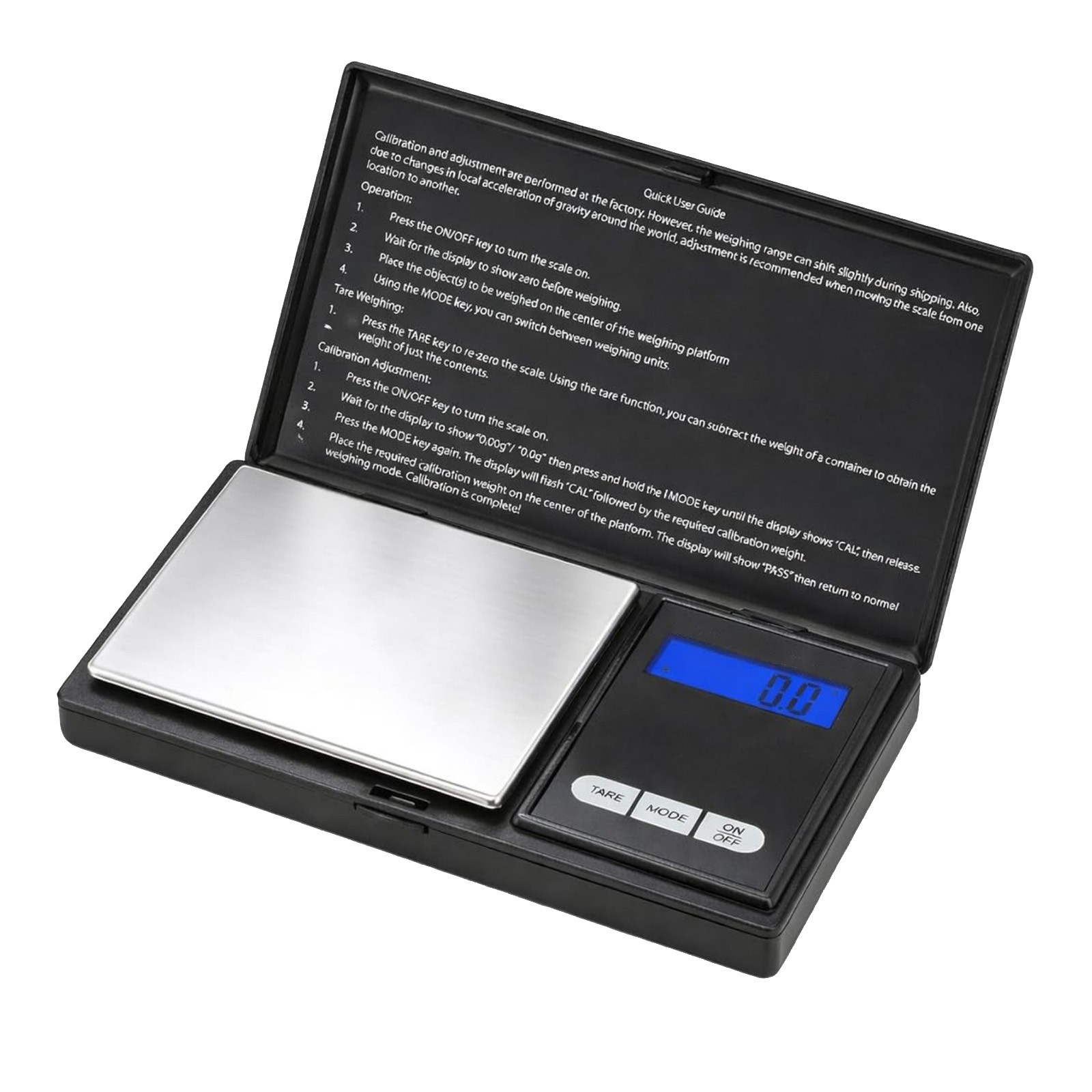 Digital Scale 1000g/0.1g Pocket Size with 6 Units Grams Ounces Grains Carats