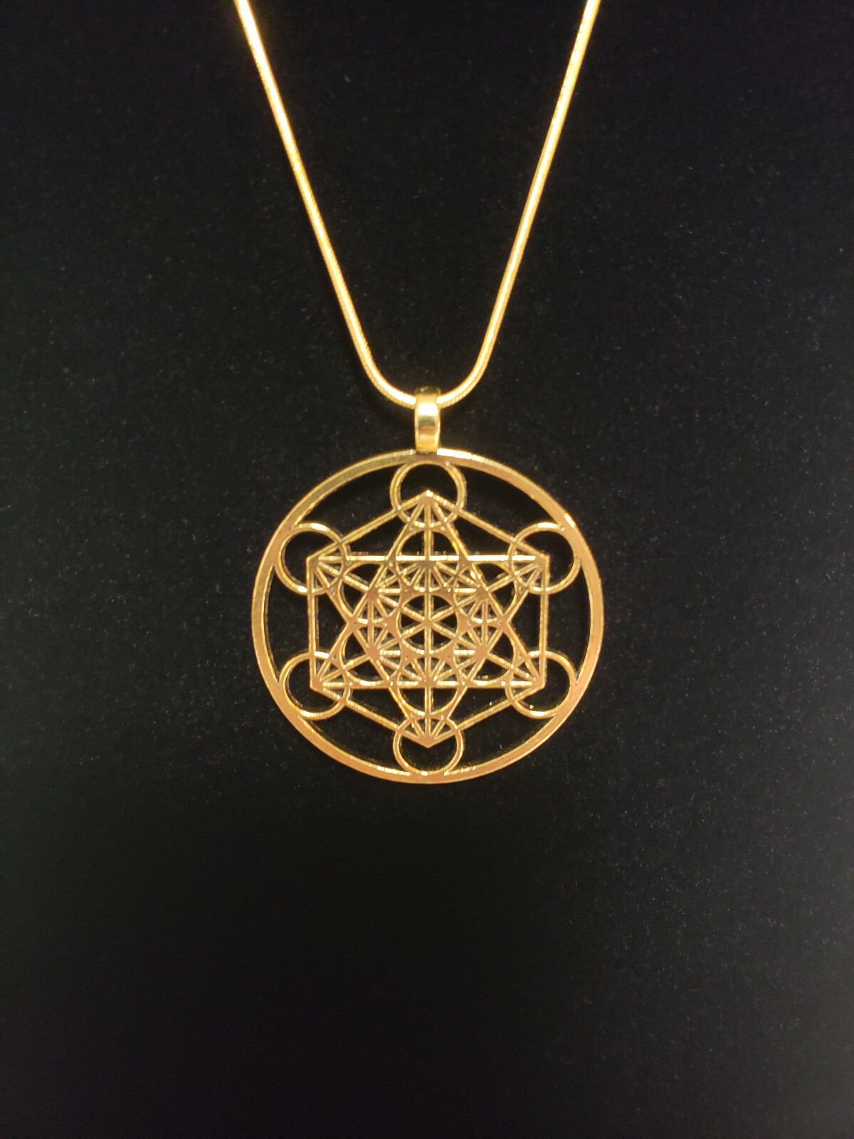Metatron’s Cube – Sacred Geometry Jewelry GOLD Pendant Necklace