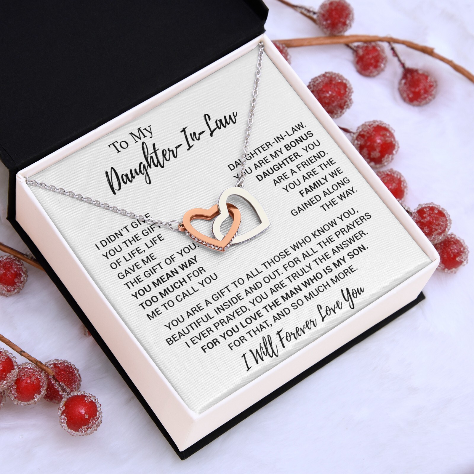 To My Daughter-In-Law Necklace, Gift For Daughter In Law, Daughter In Law Gift