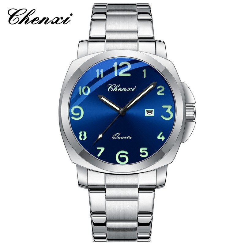 CHENXI Men’s Stainless Steel Luminous Casual Business Calendar Quartz Watch Gift