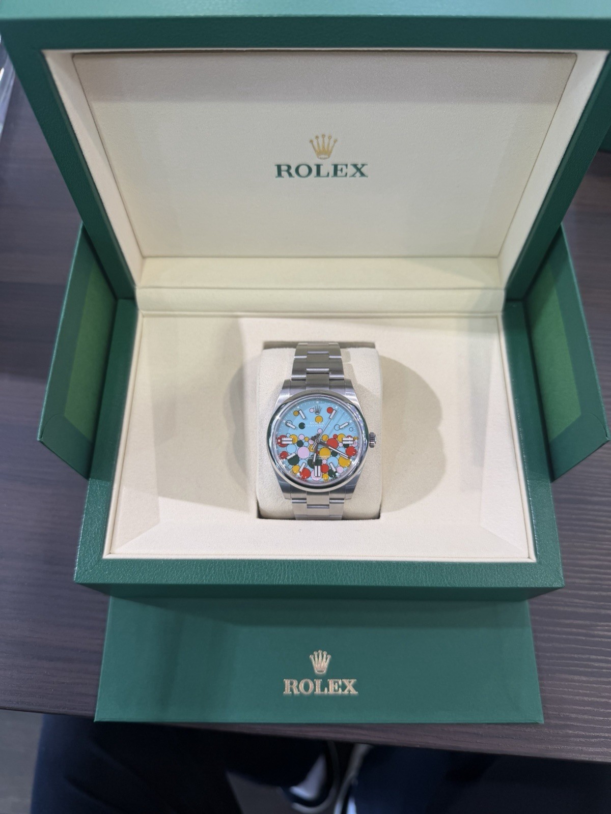 Rolex Oyster Perpetual 41 Steel Celebration Dial FULL SET!! (unworn) 124300